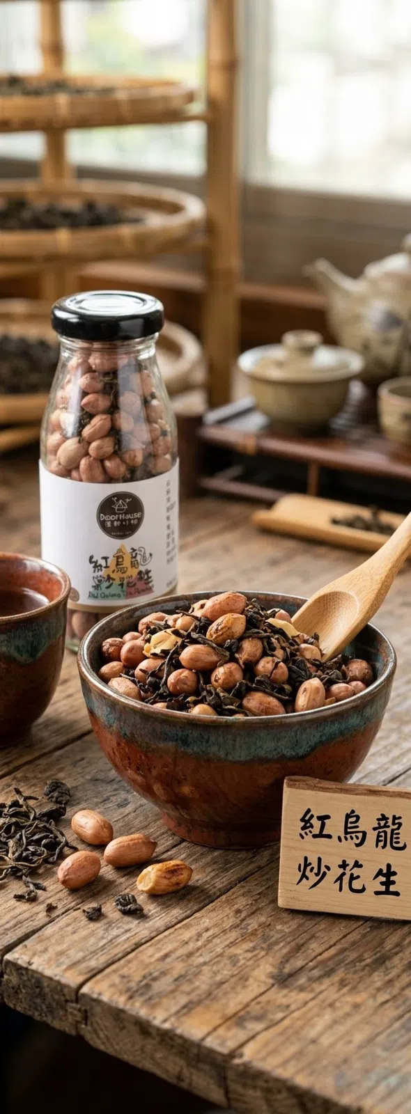 紅烏龍炒花生
